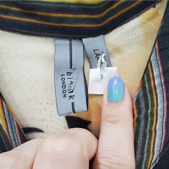 Anthropologie Bl-nk Simona Floral Tunic Dress Size L - Picture 4 of 5